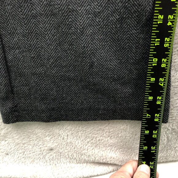 Riders By Lee Womens Pants Size 32 Measured Herringbone Trousers Black Wide Leg - Picture 5 of 11